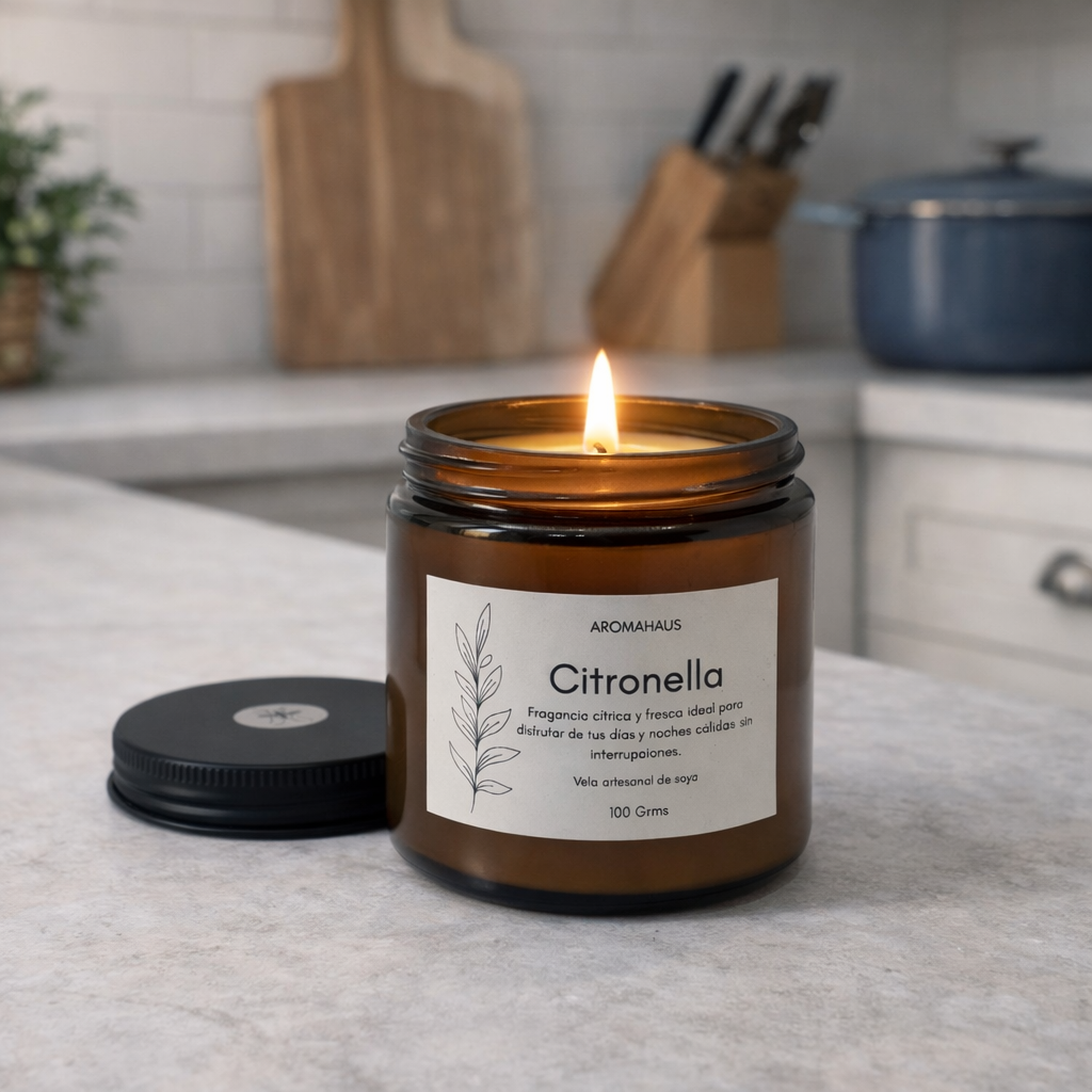 Vela Ámbar- Citronella 100 gramos