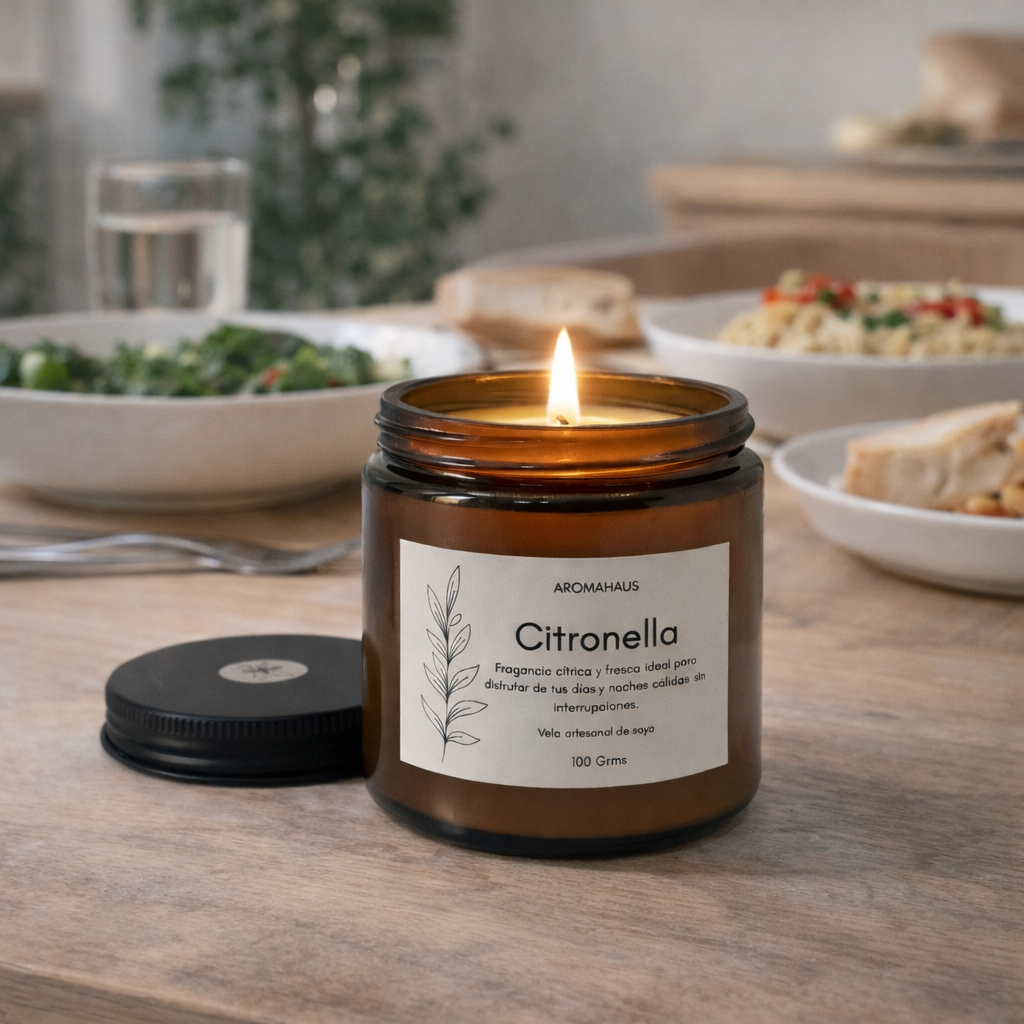 Vela Ámbar- Citronella 100 gramos